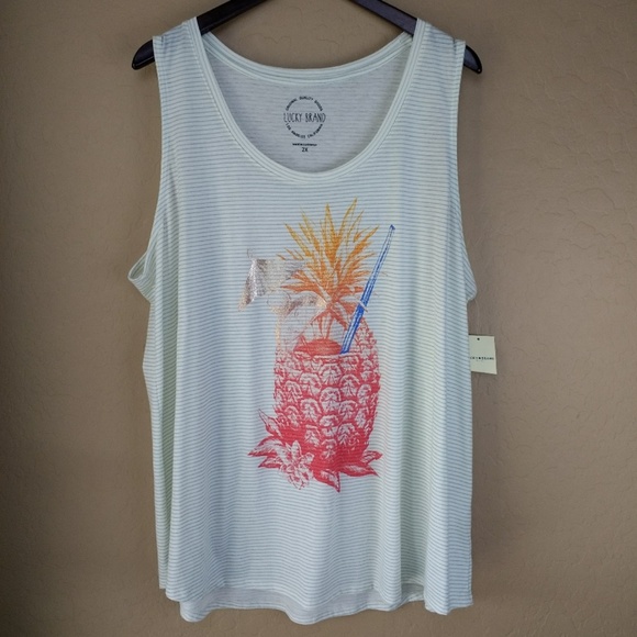 Lucky Brand Tops - Lucky Brand Pineapple Graphic Tank Top